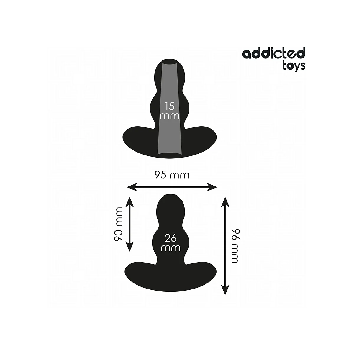 HOHL ANAL PLUG GRÖSSE M 9,6 CM VON ADDICTED TOYS