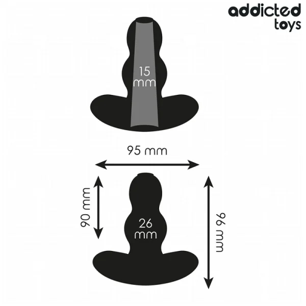 HOHL ANAL PLUG GRÖSSE M 9,6 CM VON ADDICTED TOYS