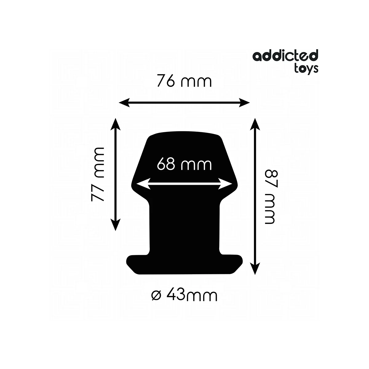 EXTREM HOHL ANAL PLUG GRÖSSE M 8,7 CM VON ADDICTED TOYS