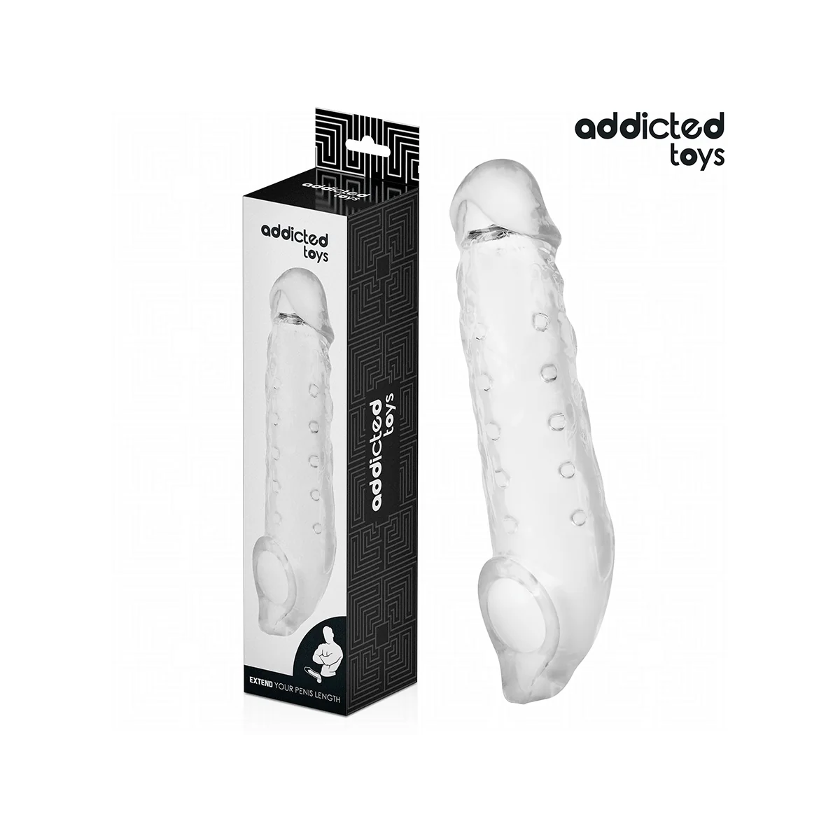 TRANSPARENTE PENISVERLÄNGERUNG GRÖSSE S 23 CM VON ADDICTED TOYS
