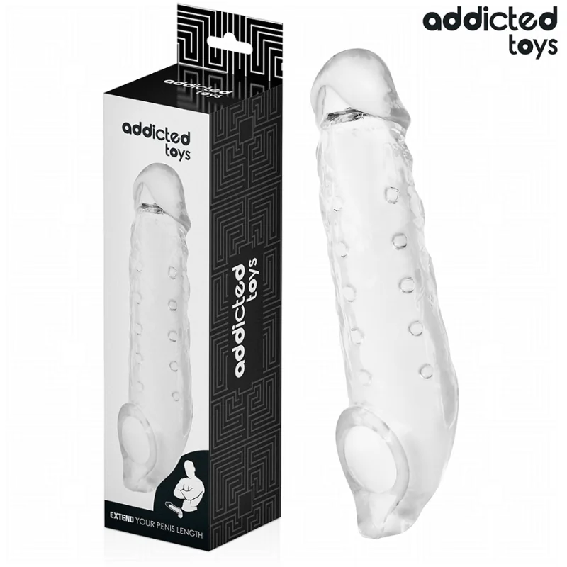 TRANSPARENTE PENISHÜLSE GRÖSSE M 27 CM VON ADDICTED TOYS