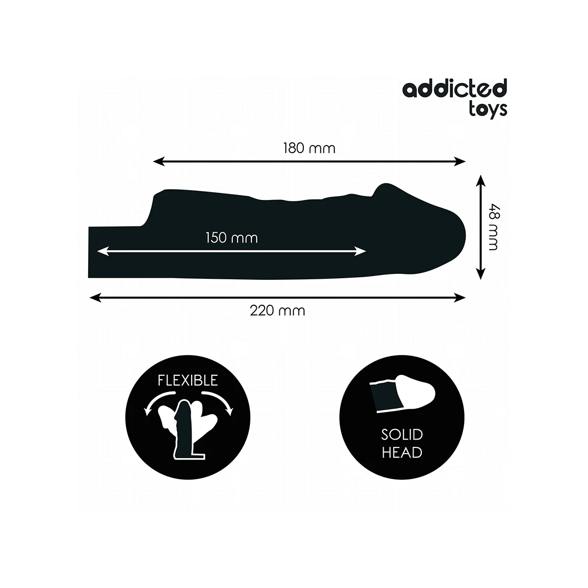 TRANSPARENTE PENISVERLÄNGERUNG 27 CM VON ADDICTED TOYS