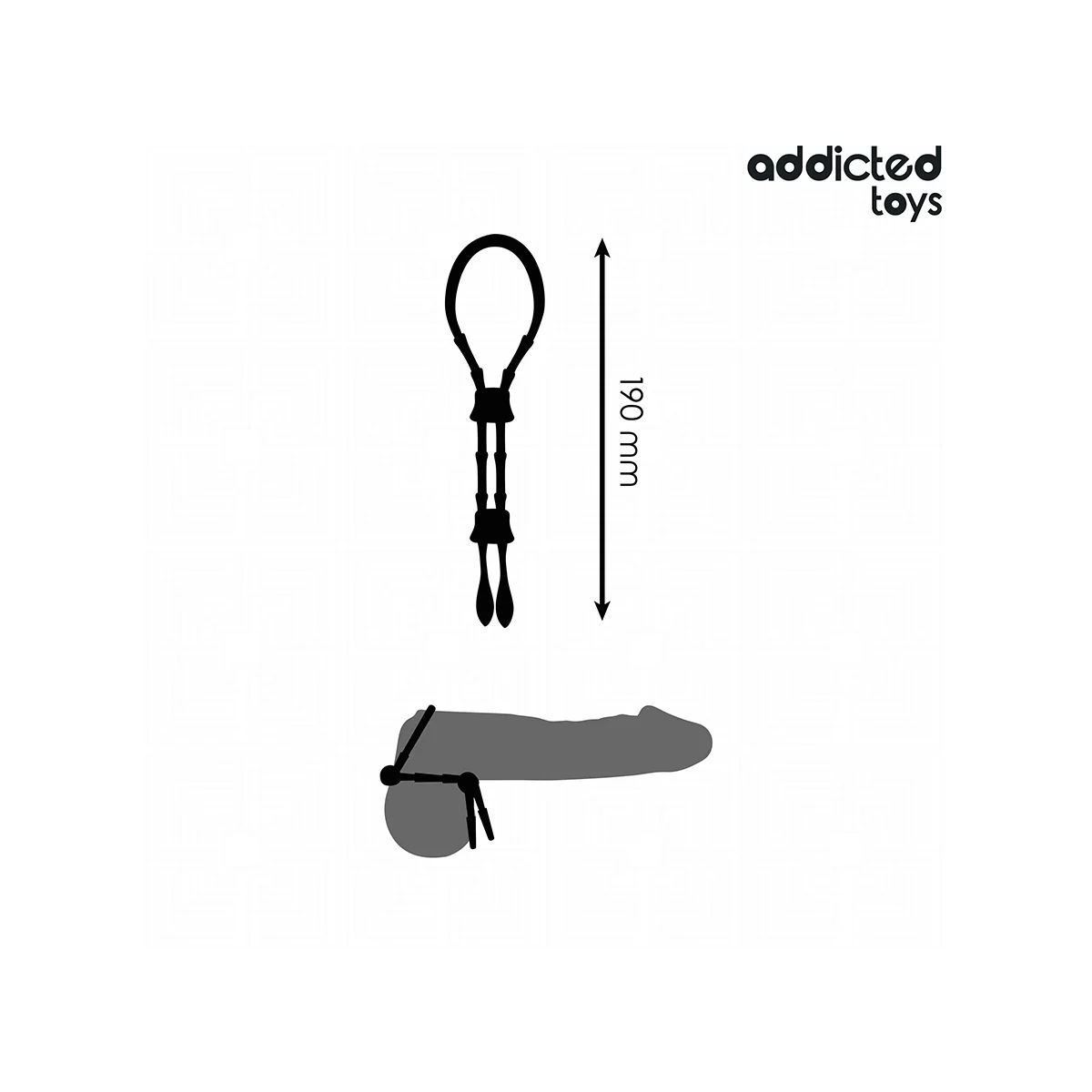 VERSTELLBARES SILIKONSEIL FÜR DEN PENIS VON ADDICTED TOYS