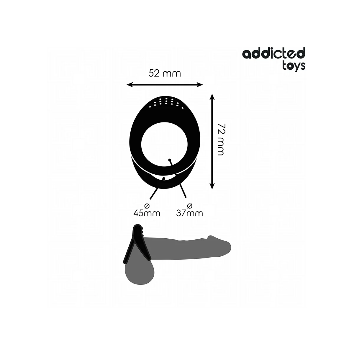 DOPPELT STRUKTURIERTER PENISRING VON ADDICTED TOYS