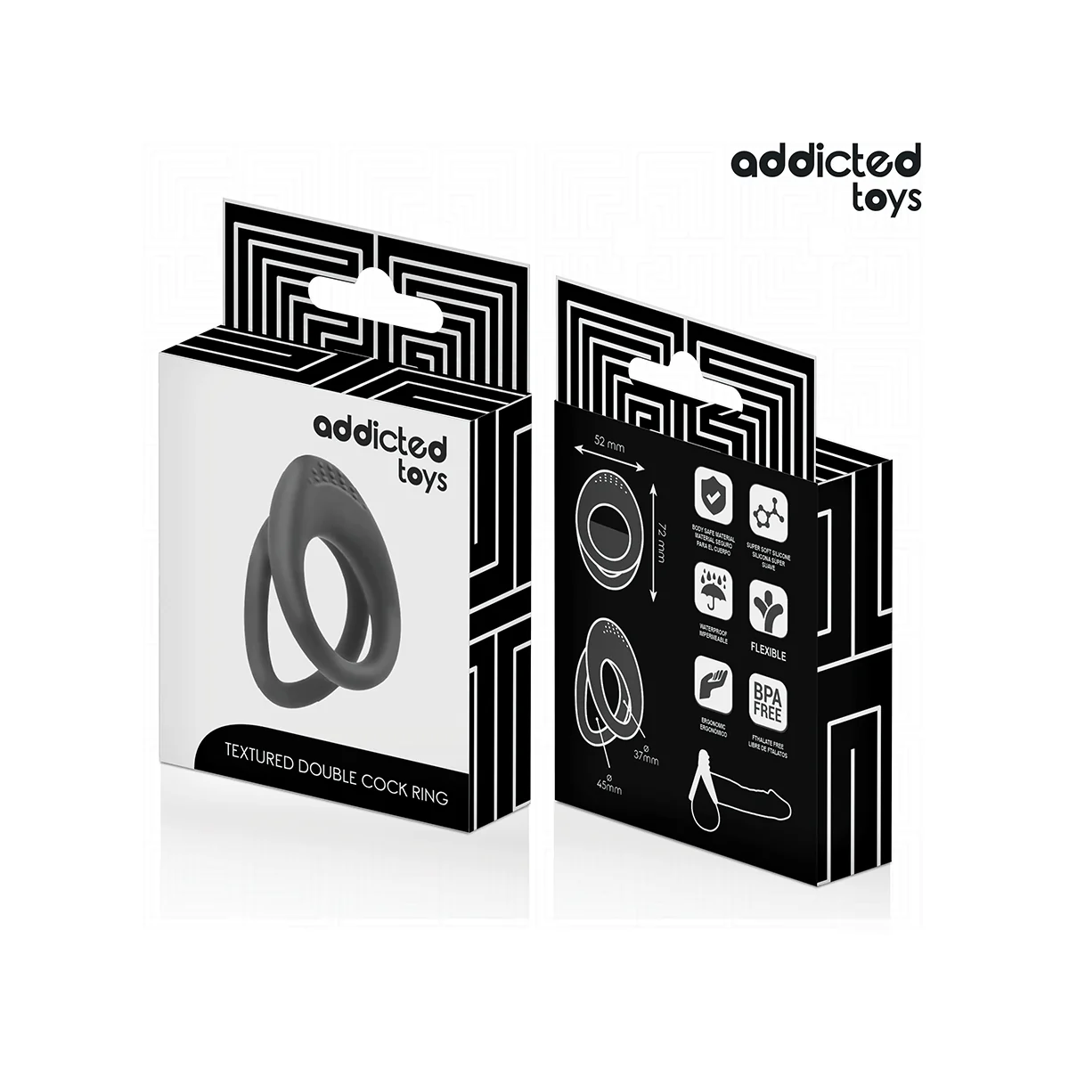 DOPPELT STRUKTURIERTER PENISRING VON ADDICTED TOYS