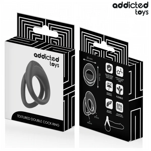 DOPPELT STRUKTURIERTER PENISRING VON ADDICTED TOYS