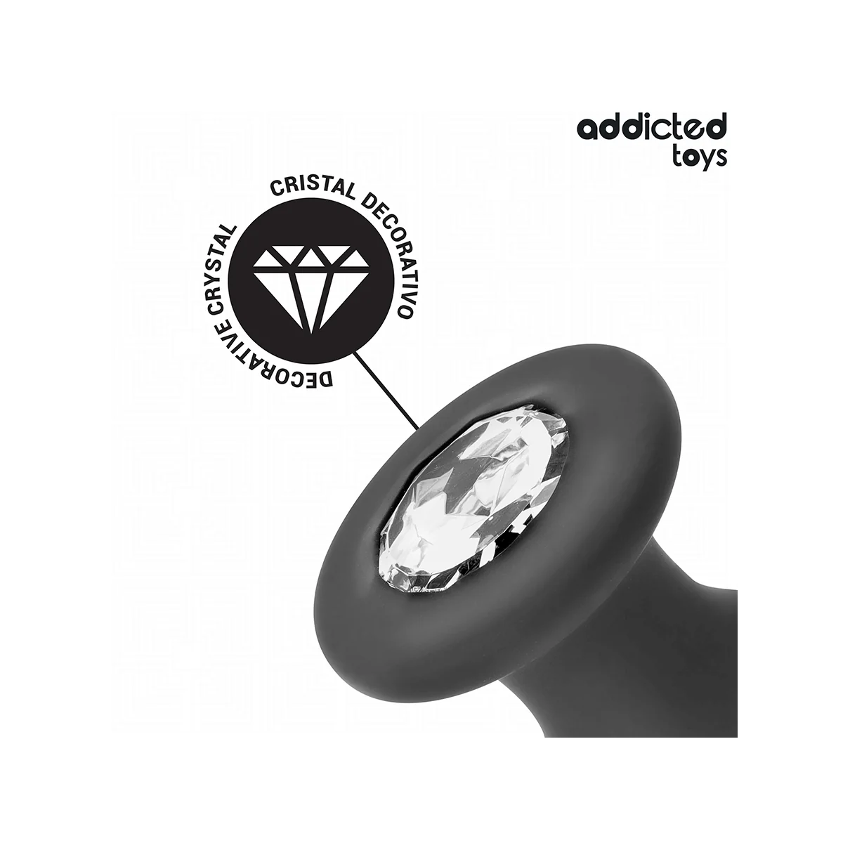 ANAL PLUG MIT JUWEL GRÖSSE L 12,6 CM VON ADDICTED TOYS