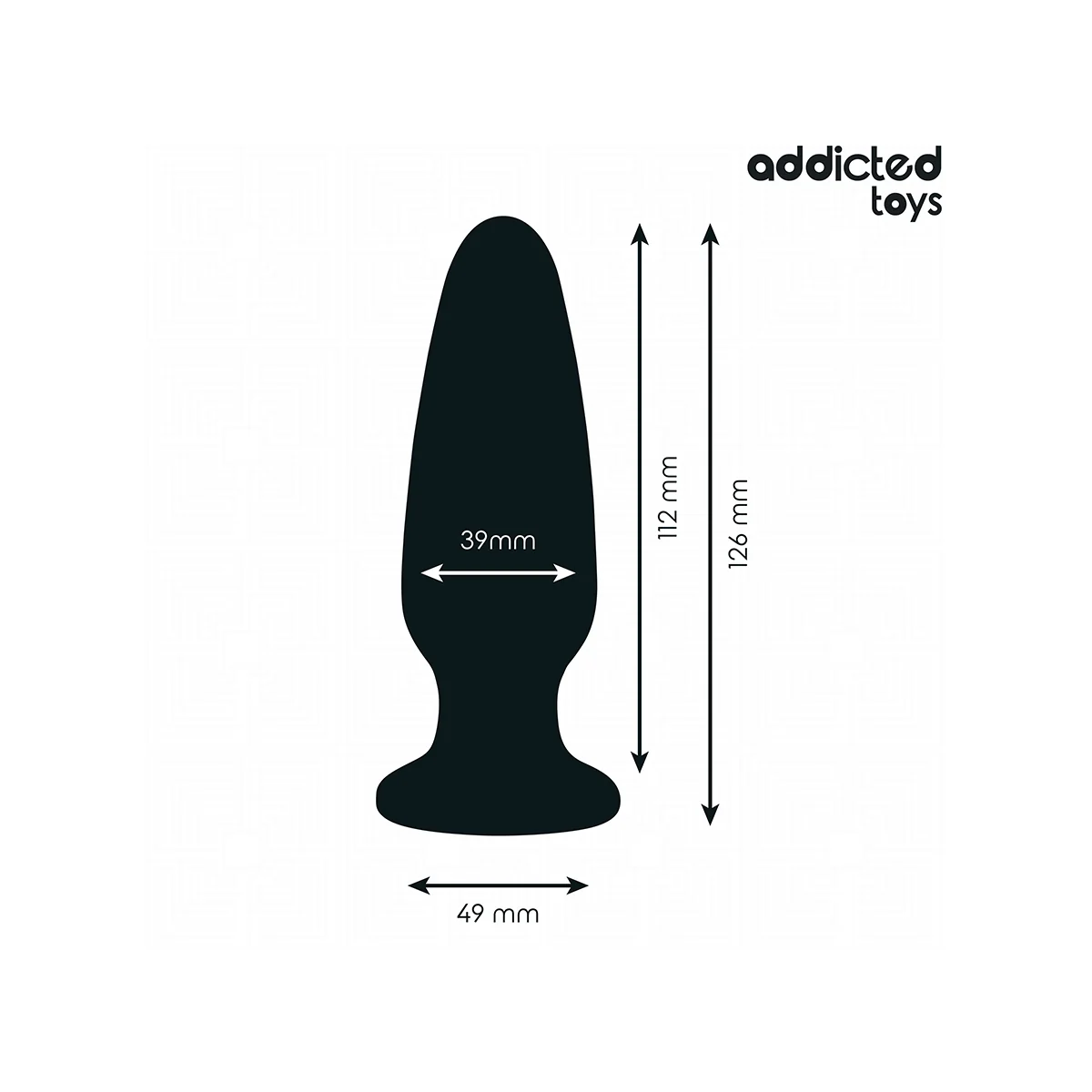 ANAL PLUG MIT JUWEL GRÖSSE L 12,6 CM VON ADDICTED TOYS