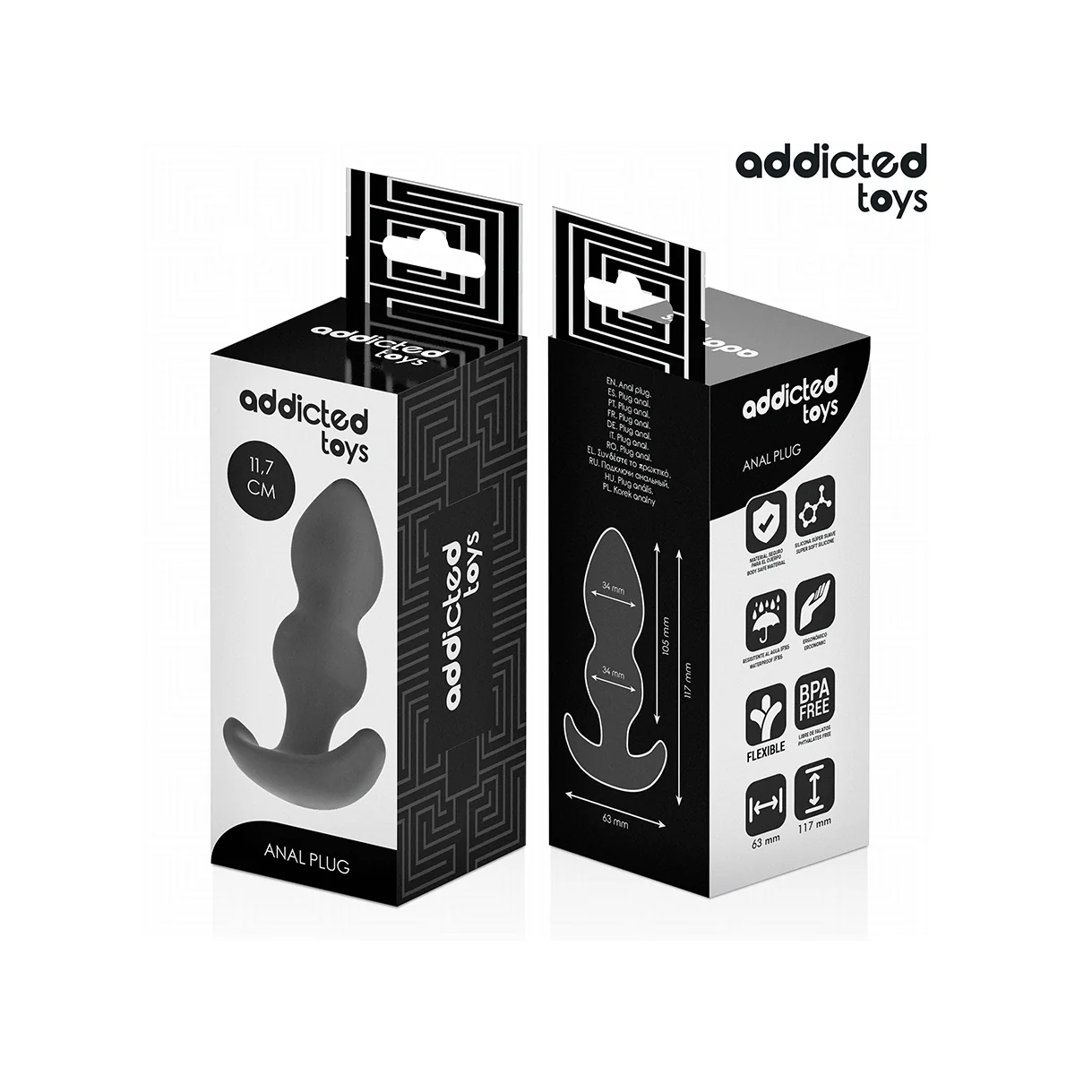 ANALPLUG GRÖSSE L 11,7 CM VON ADDICTED TOYS