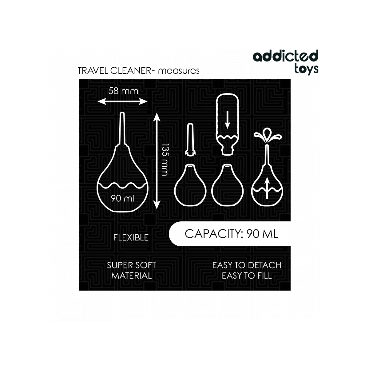REISE-ANALREINIGER GRÖSSE S 90 ML VON ADDICTED TOYS