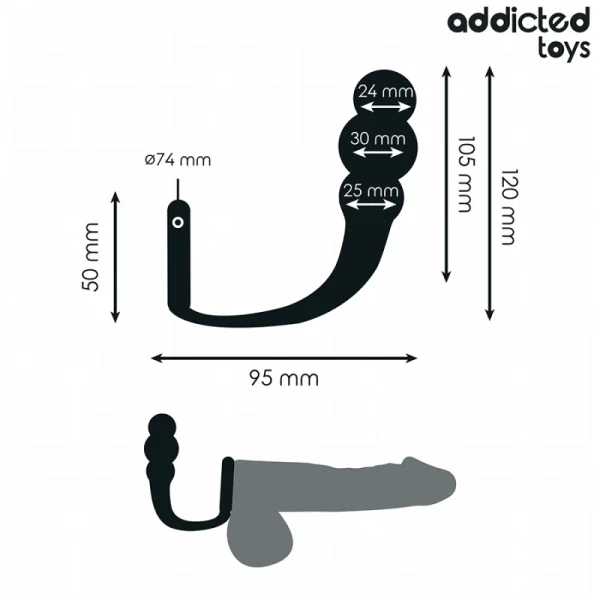 ANALPLUG MIT RING MODELL 1 VON ADDICTED TOYS