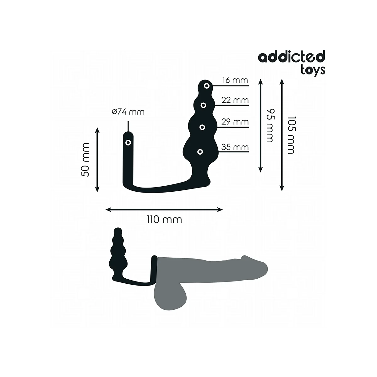 ANALPLUG MIT RING MODELL 5 VON ADDICTED TOYS