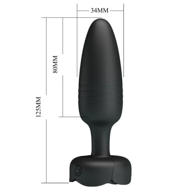 TARION ANAL PLUG MIT LED LICHT SCHWARZ 12,5 CM VON PRETTY LOVE