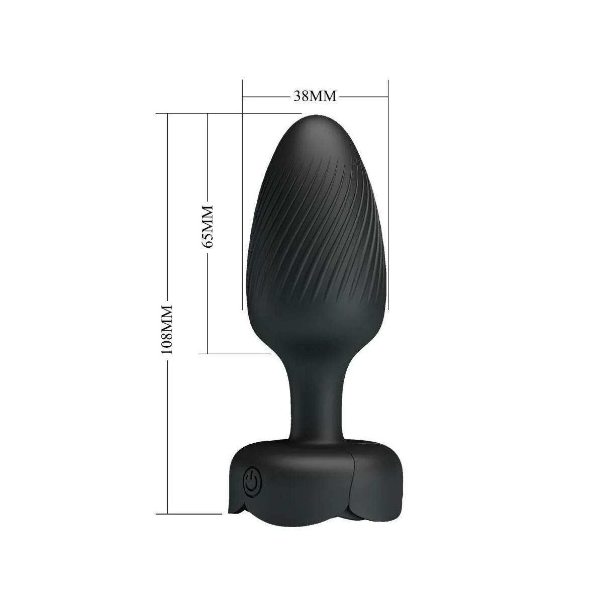 VARIAN ANAL PLUG MIT LED-LICHT SCHWARZ 10,8 CM VON PRETTY LOVE