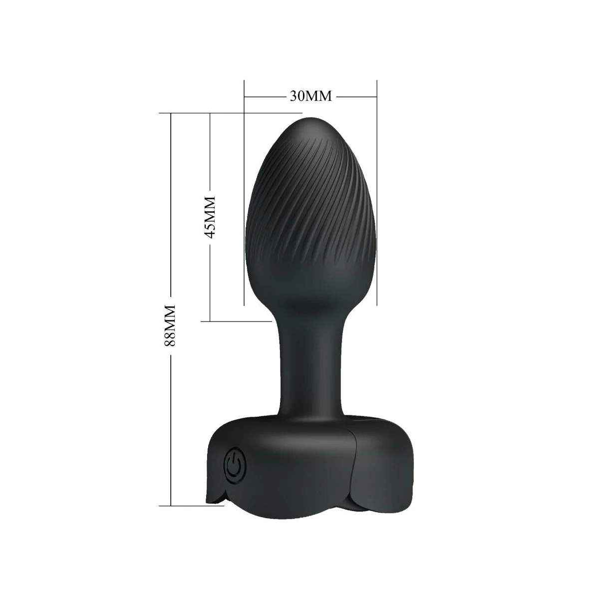 OLMAN ANAL PLUG MIT LED LICHT SCHWARZ 8,8 CM VON PRETTY LOVE