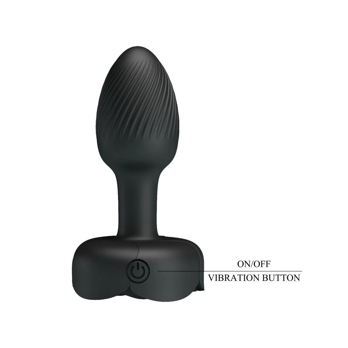 OLMAN ANAL PLUG MIT LED LICHT SCHWARZ 8,8 CM VON PRETTY LOVE