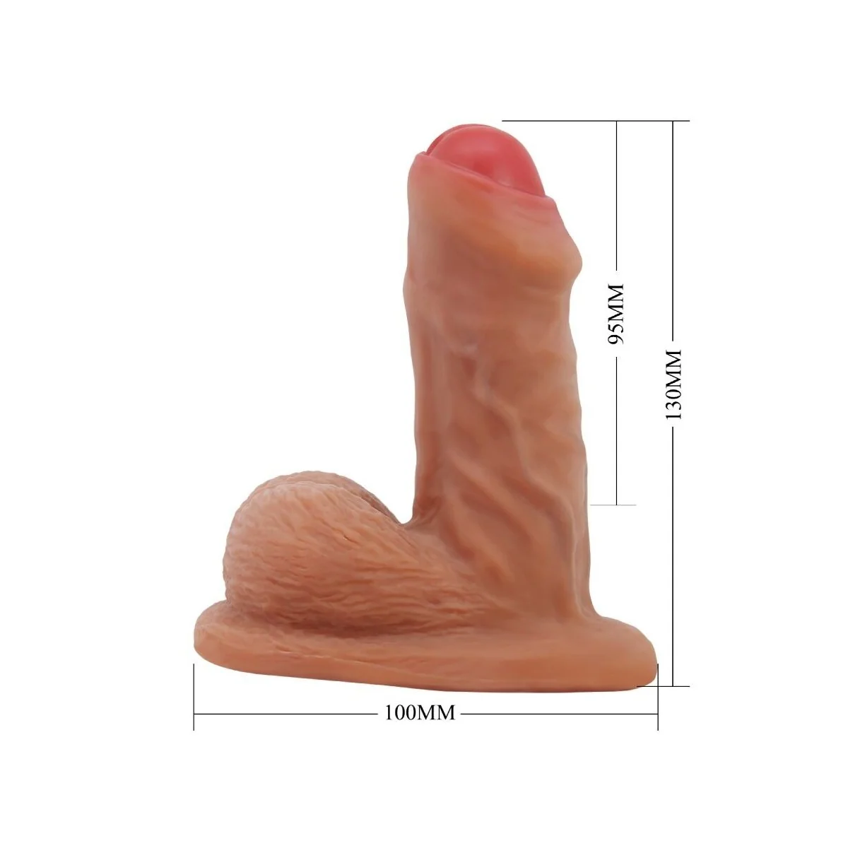 WARNELL ULTRA REALISTISCHER UND ELASTISCHER DILDO 9,5 CM MULATO VON PRETTY LOVE