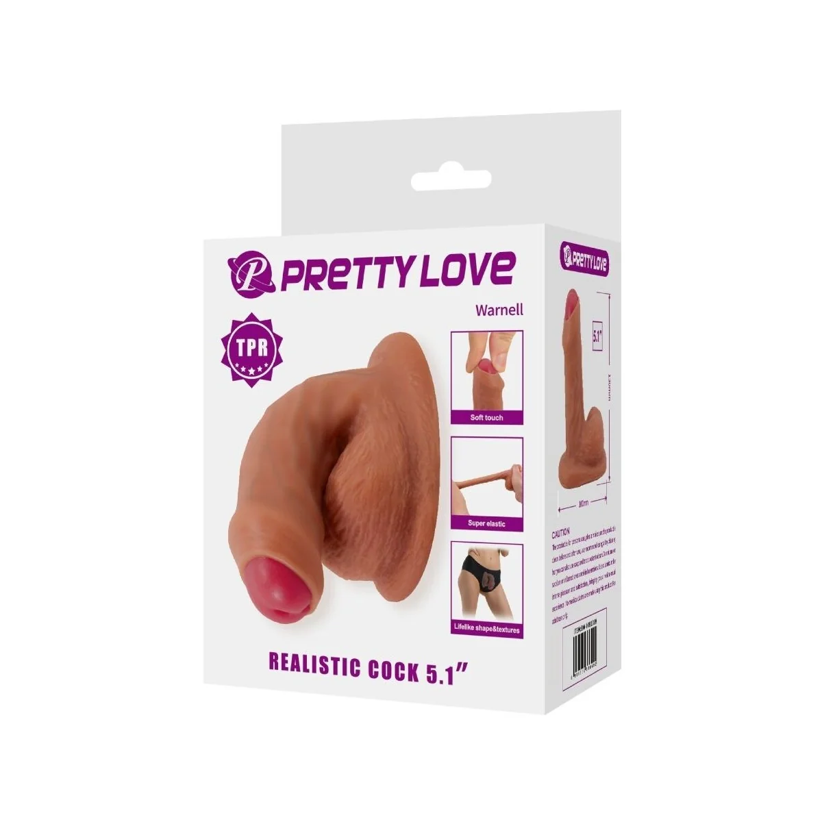 WARNELL ULTRA REALISTISCHER UND ELASTISCHER DILDO 9,5 CM MULATO VON PRETTY LOVE