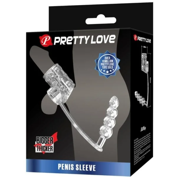 PENISHÜLLE MIT ANAL-PLUG TRANSPARENT VON PRETTY LOVE MALE