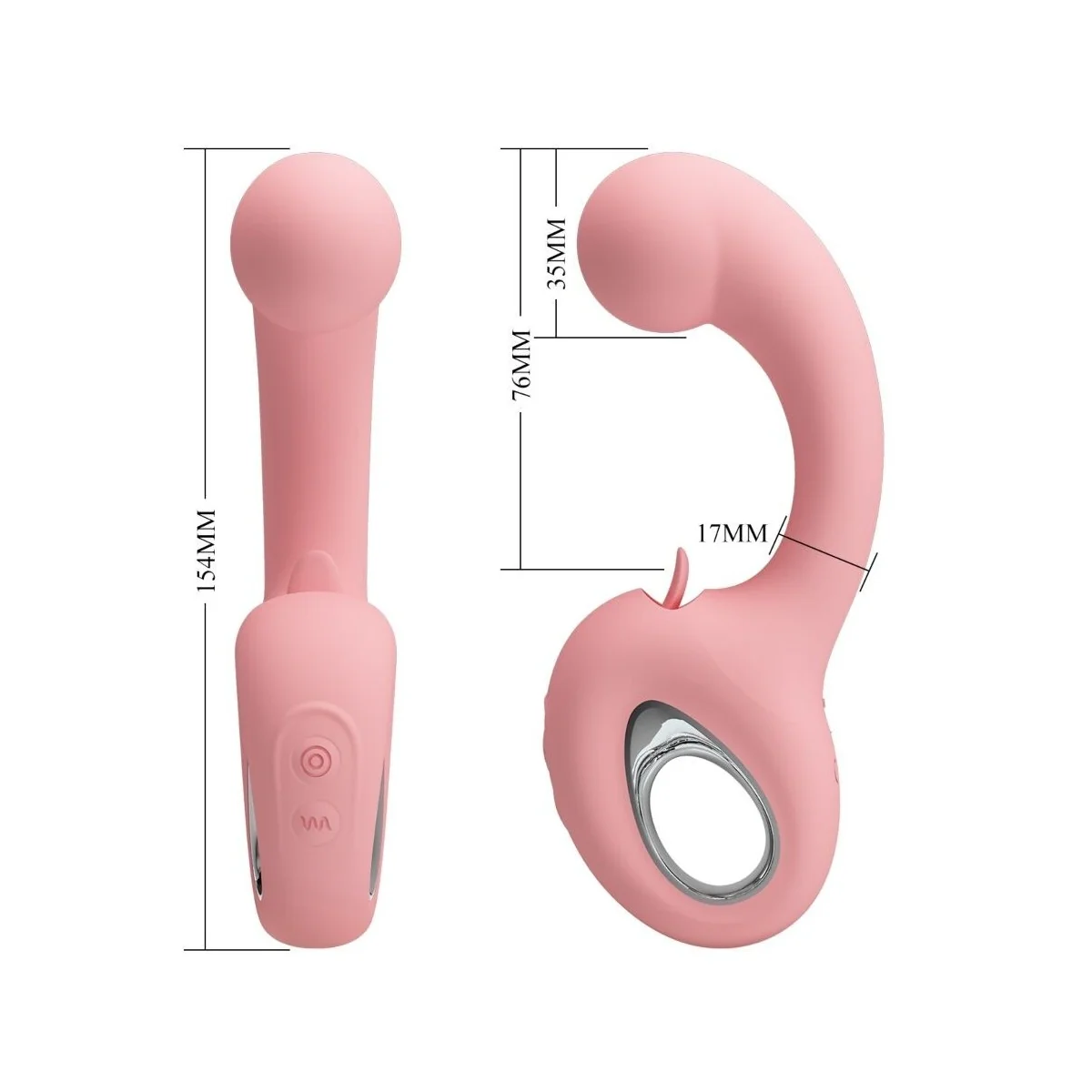 ERYNNYES G-SPOT VIBRATOR + KLITORIS-STIMULATOR 10 VIBRATIONEN ROSA VON PRETTY LOVE SMART