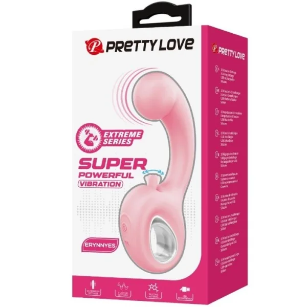 ERYNNYES G-SPOT VIBRATOR + KLITORIS-STIMULATOR 10 VIBRATIONEN ROSA VON PRETTY LOVE SMART