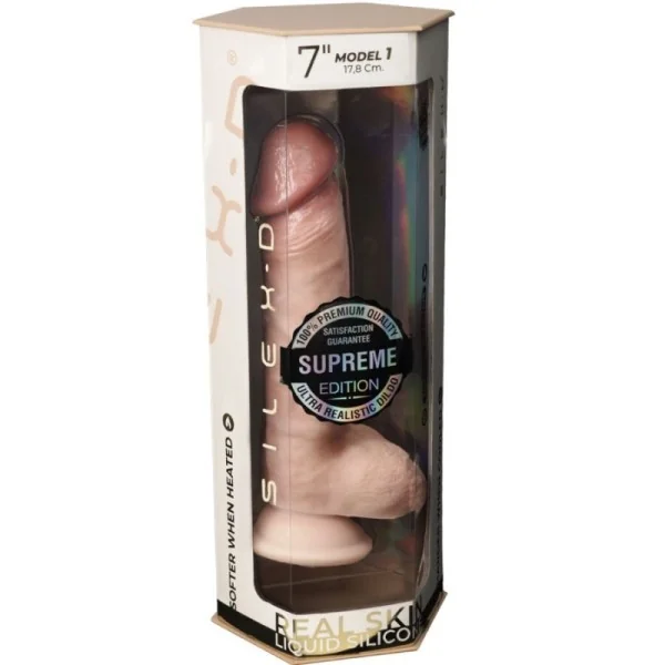 PREMIUM THERMOAKTIVER SILIKON-REALISIERTER PENIS 17,8 CM VON SILEXD