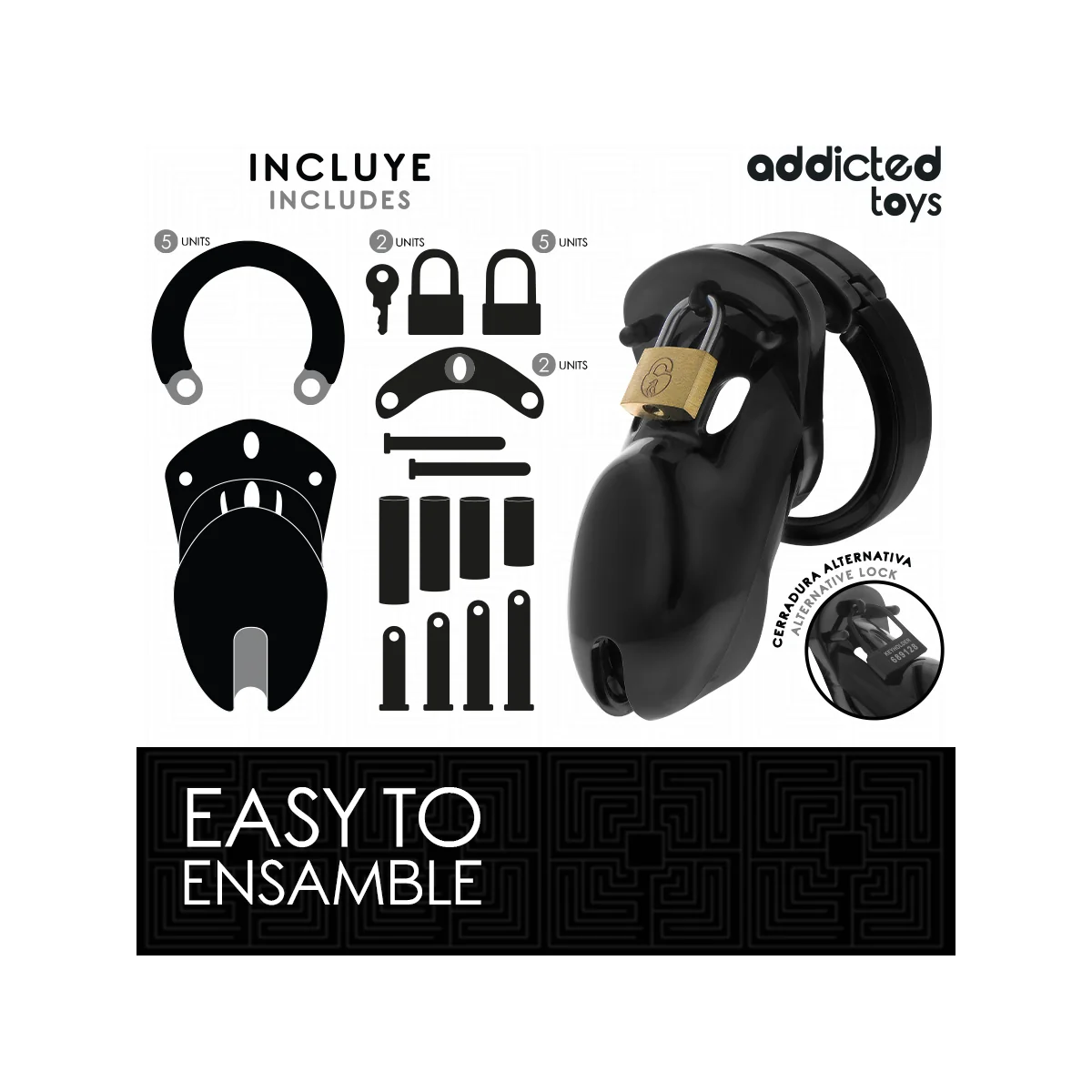 VERBOTENES PENISKÄFIG 10 CM VON ADDICTED TOYS LOCKED