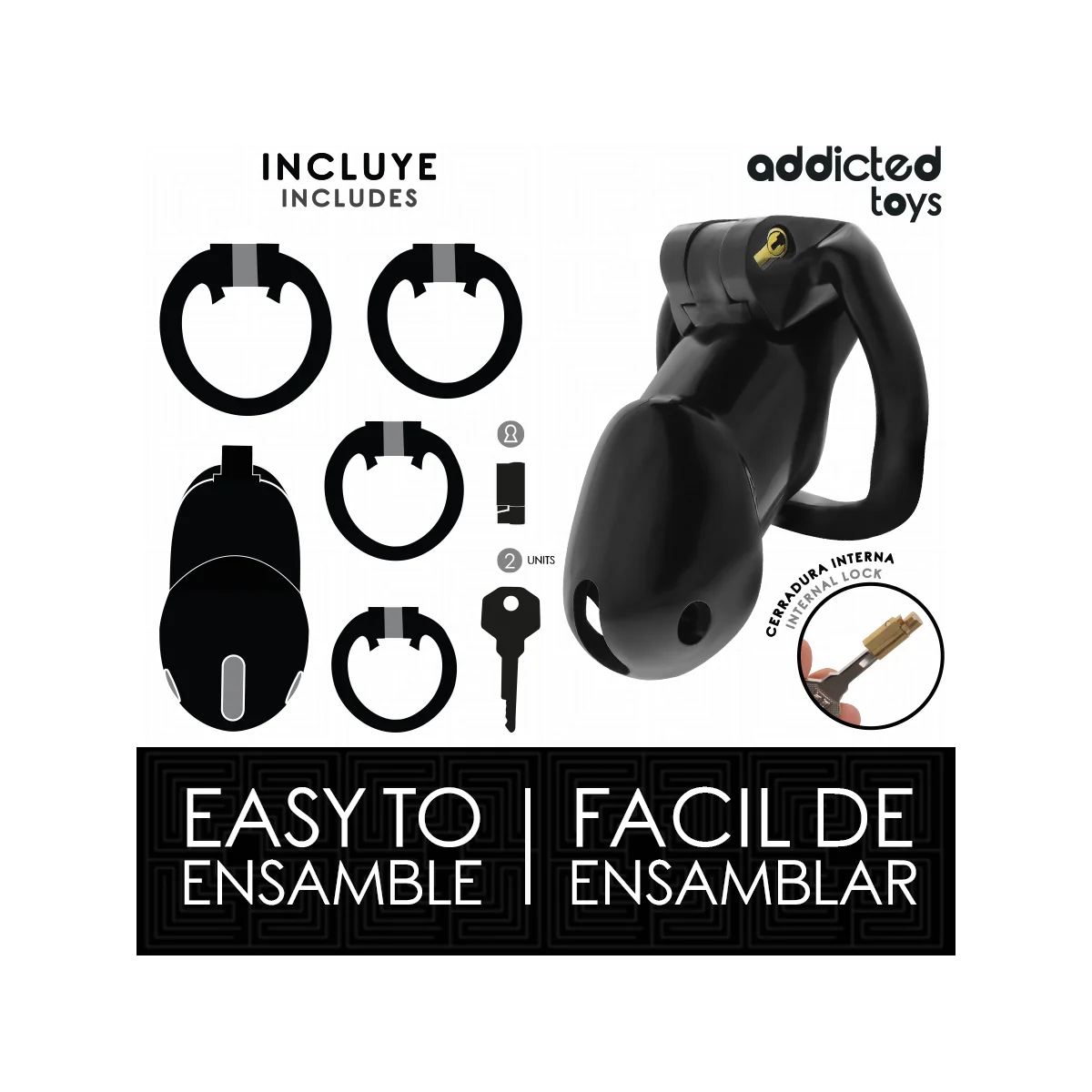 MINDNIGHT CELL PENISKÄFIG GRÖSSE L VON ADDICTED TOYS LOCKED