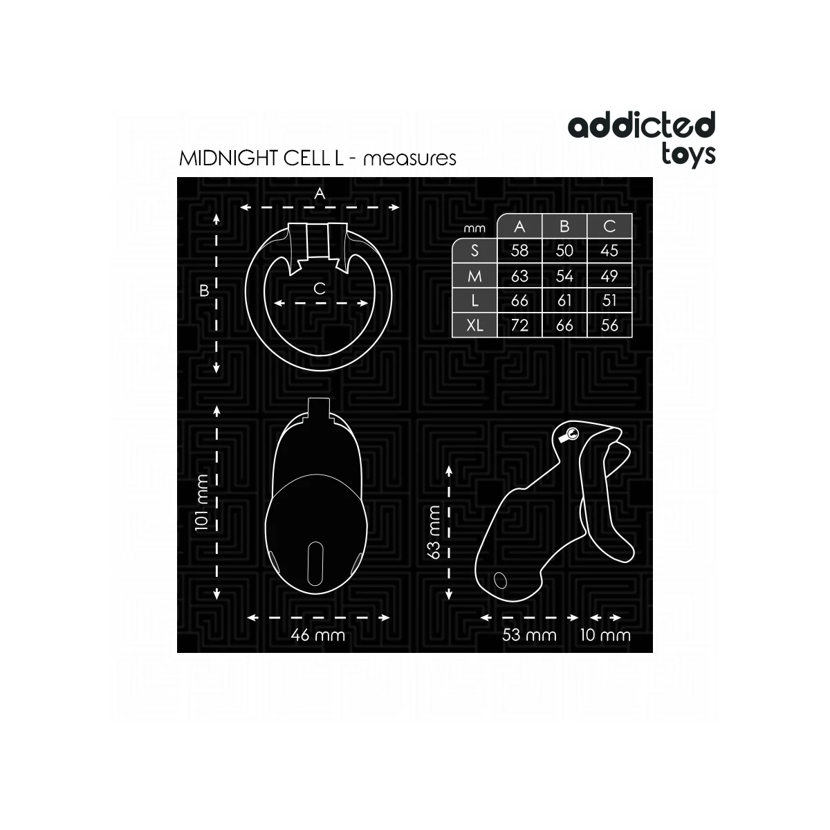 MINDNIGHT CELL PENISKÄFIG GRÖSSE L VON ADDICTED TOYS LOCKED