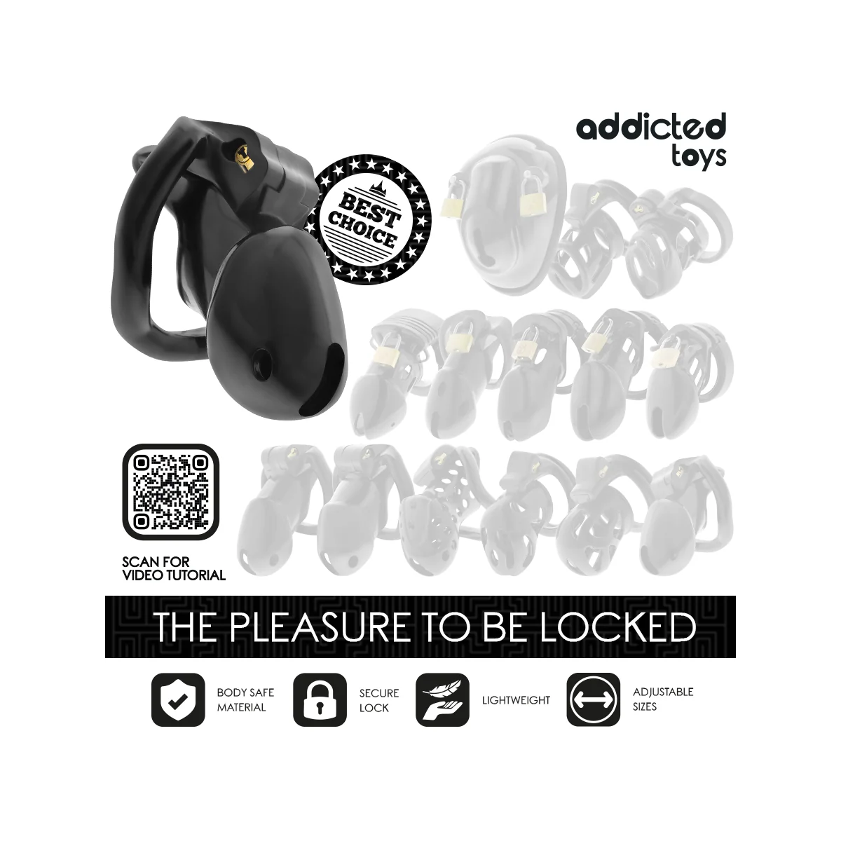 MINDNIGHT CELL PENIS CAGE GRÖSSE S VON ADDICTED TOYS LOCKED
