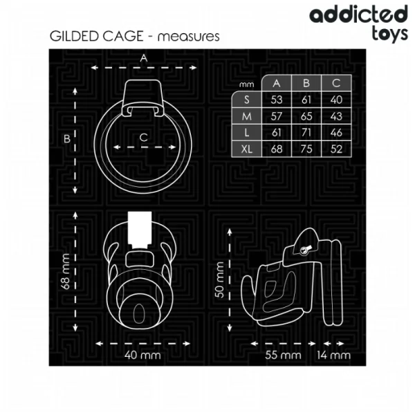 GILDEN CAGE PENISKÄFIG 8,5 CM VON ADDICTED TOYS LOCKED