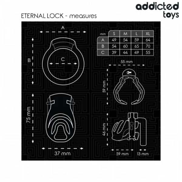 ETERNAL LOCK PENISKÄFIG 9 CM VON ADDICTED TOYS LOCKED