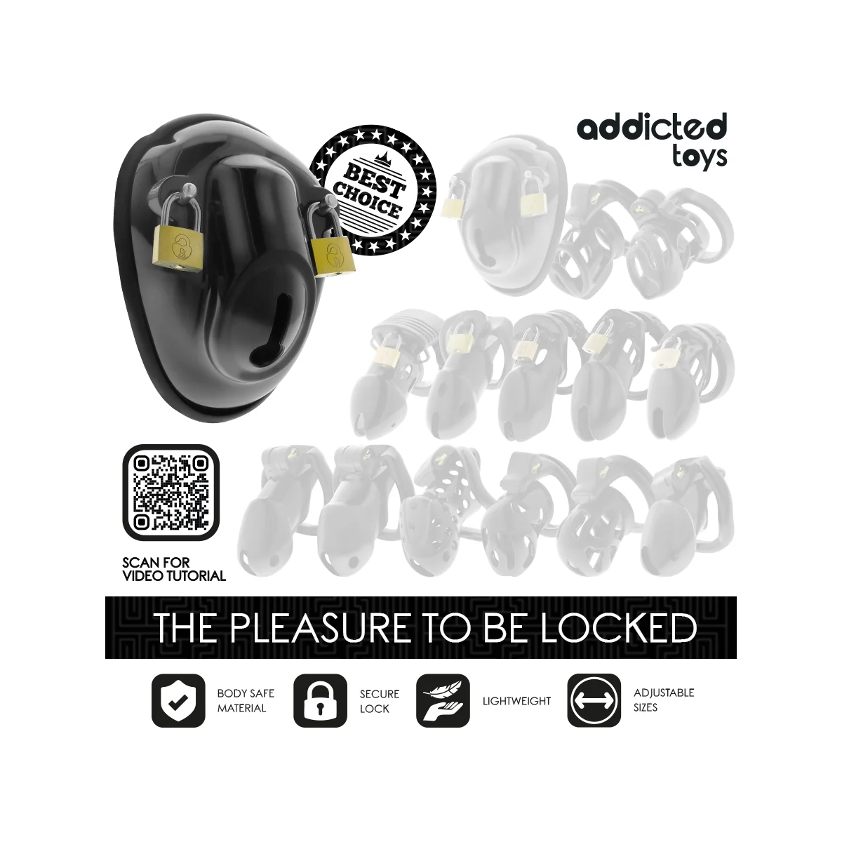 SCHLÜSSELLOSER PENISKÄFIG 11,5 CM VON ADDICTED TOYS LOCKED