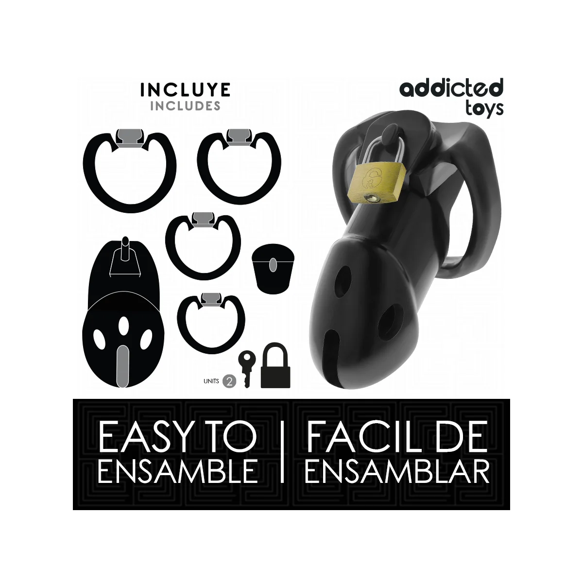 UNBROKEN DEN PENISKÄFIG 9,8 CM VON ADDICTED TOYS LOCKED