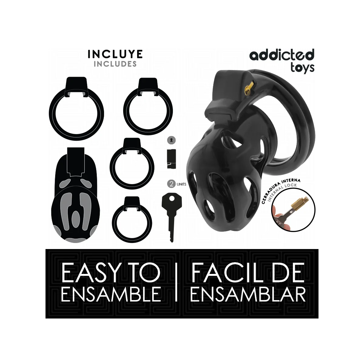 VERSIEGELTER PENISKÄFIG 8 CM VON ADDICTED TOYS LOCKED