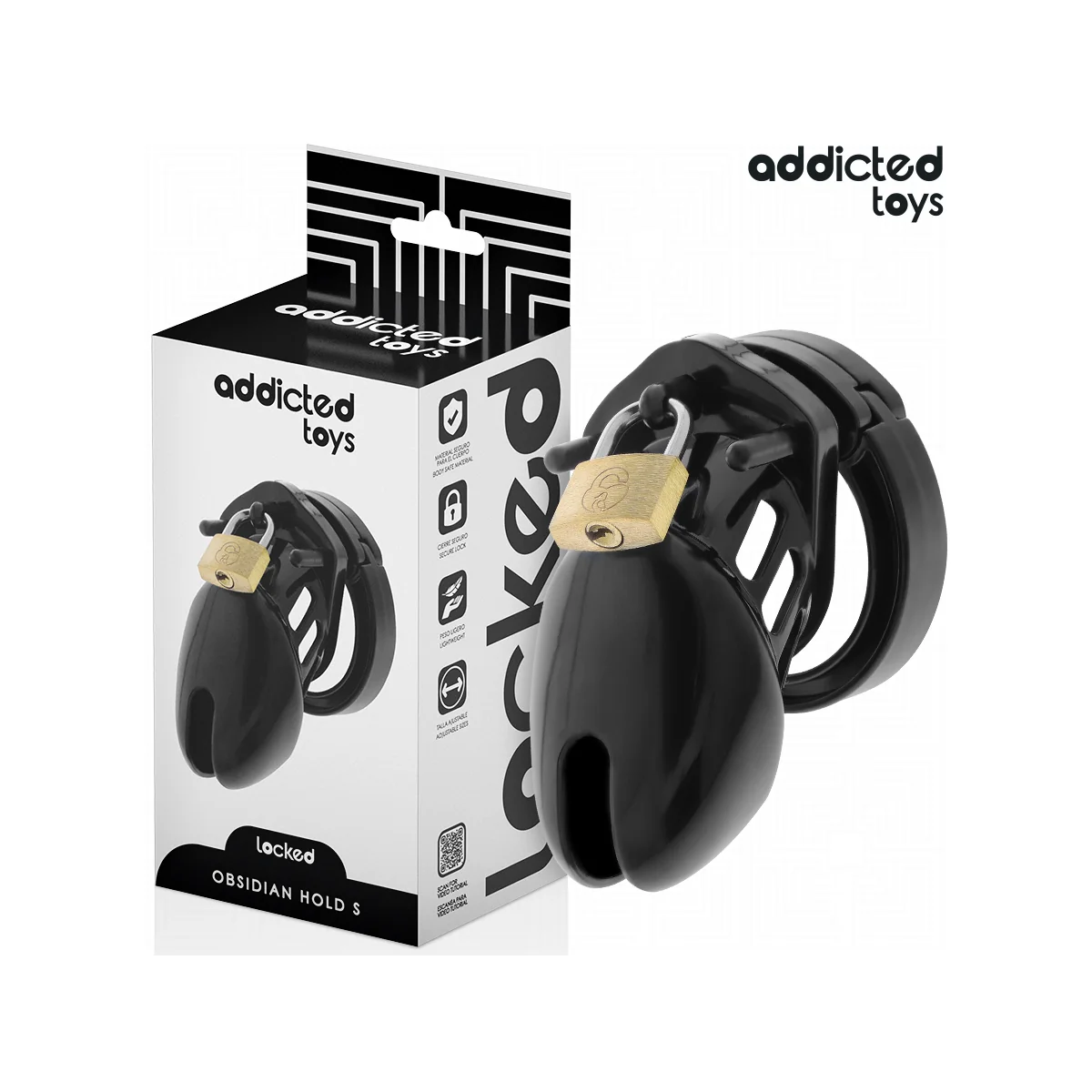 OBSIDIAN HOLD PENISKÄFIG GRÖSSE S VON ADDICTED TOYS LOCKED