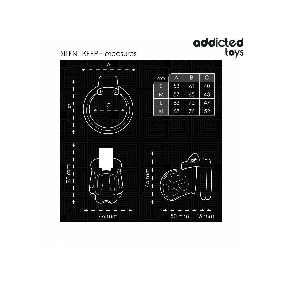 SILENT KEEP PENISKÄFIG 7,5 CM VON ADDICTED TOYS LOCKED