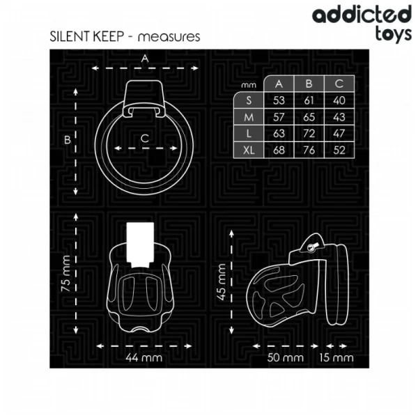 SILENT KEEP PENISKÄFIG 7,5 CM VON ADDICTED TOYS LOCKED