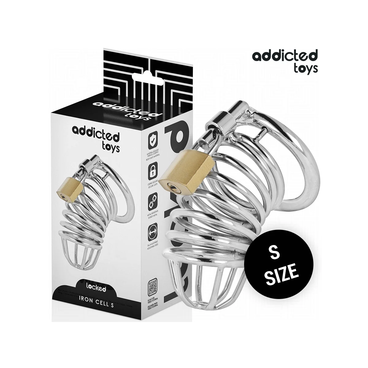 IRON CELL METALL-PENISKÄFIG 4 CM GRÖSSE S VON ADDICTED TOYS LOCKED