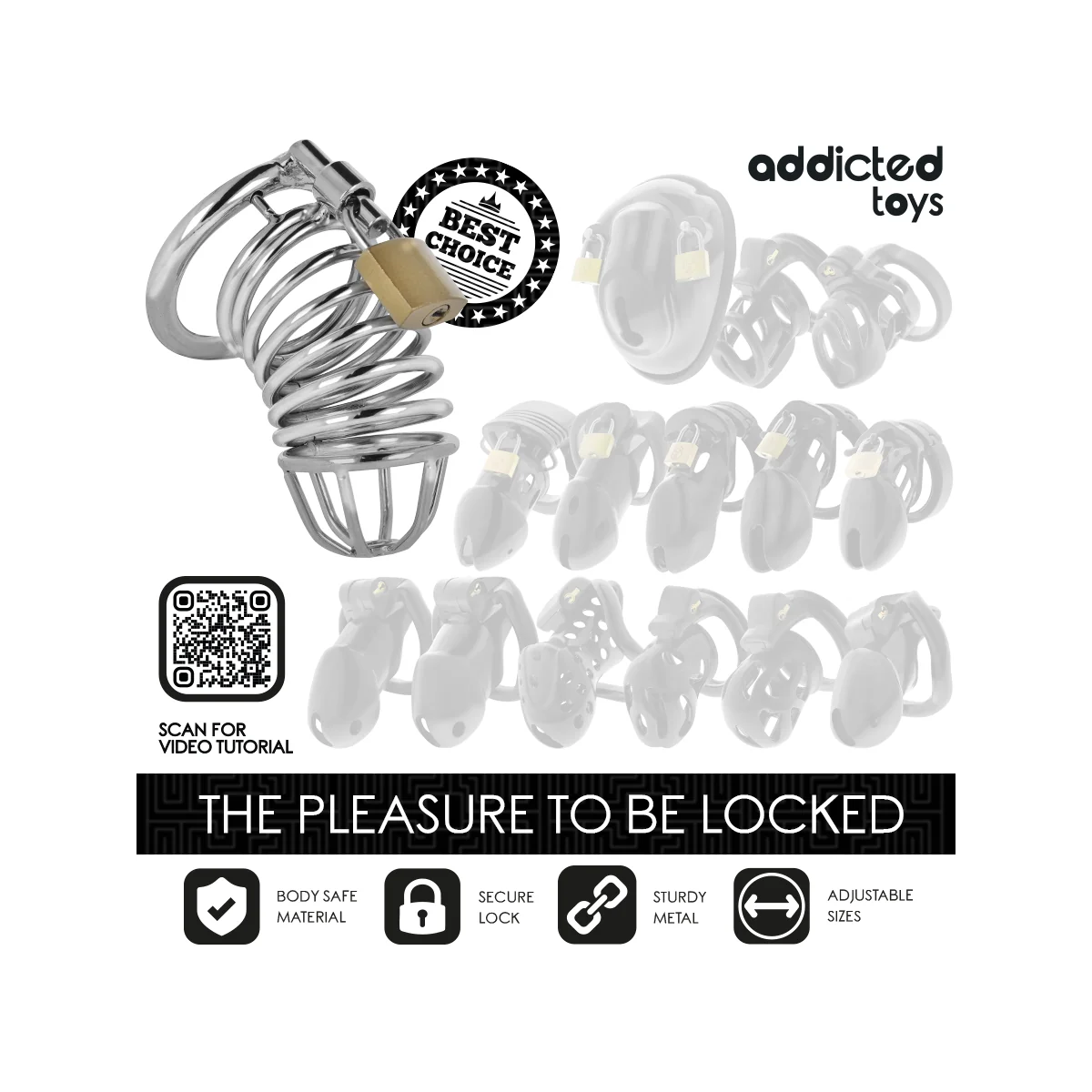 IRON CELL METALL-PENISKÄFIG 4 CM GRÖSSE S VON ADDICTED TOYS LOCKED