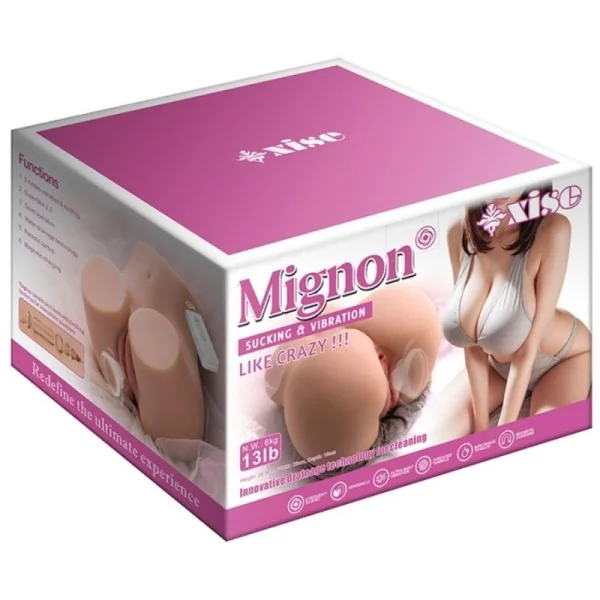 MIGNON REALISTISCHER VAGINA-MASTURBATOR MIT VIBRATIONS- UND SAUGFUNKTION SOWIE MIT FERNBEDIENUNG, 6 KG VON XISE