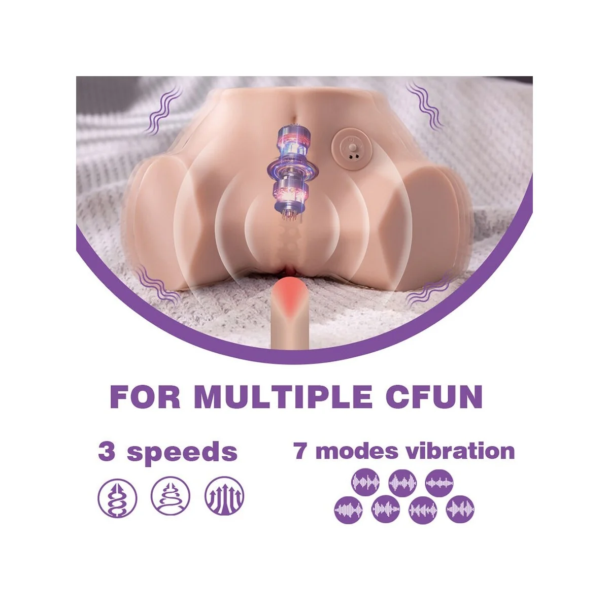 FENNIE REALISTISCHER MASTURBATOR MIT VIBRATIONSFUNKTION UND MEHREREN POSITIONEN FÜR VAGINA UND ANUS VON XISE