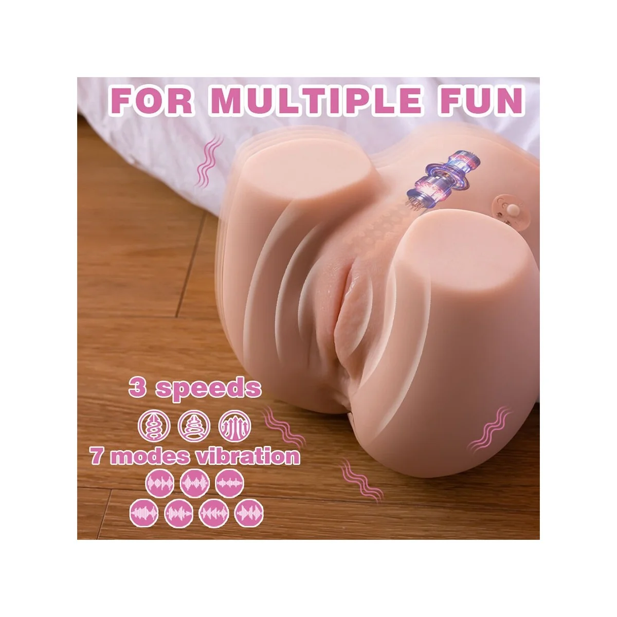 CONNIE BACK MASTURBATOR FÜR VAGINA UND ANUS, REALISTISCHE MEHRFACHPOSITIONEN MIT VIBRATION VON XISE