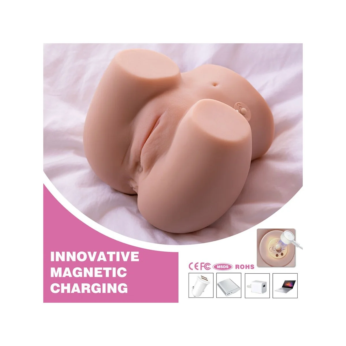 CONNIE BACK MASTURBATOR FÜR VAGINA UND ANUS, REALISTISCHE MEHRFACHPOSITIONEN MIT VIBRATION VON XISE