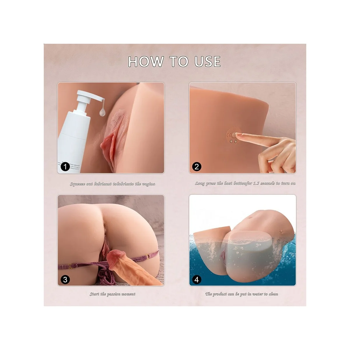 ETHEL REALISTISCHER VAGINA-MASTURBATOR MIT MEHREREN VIBRATIONSPOSITIONEN VON XISE