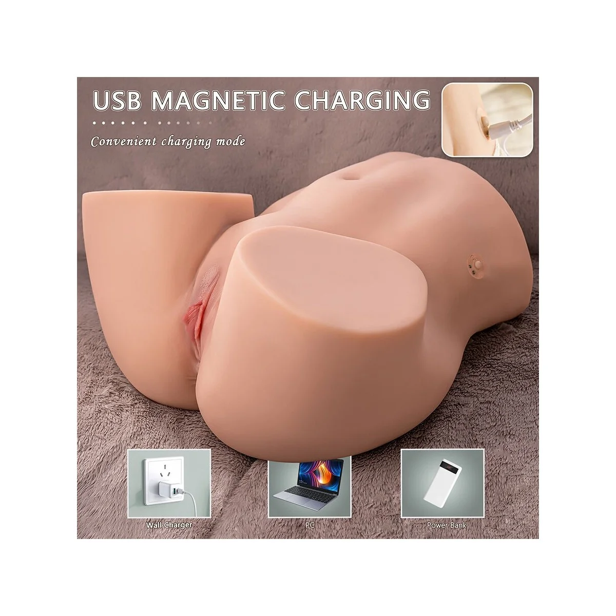 ETHEL REALISTISCHER VAGINA-MASTURBATOR MIT MEHREREN VIBRATIONSPOSITIONEN VON XISE