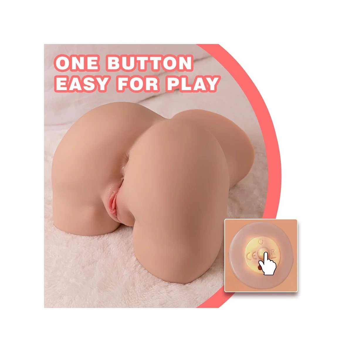 DANAE STOSSENDER REALISTISCHER VAGINA-MASTURBATOR MIT VIBRATION IN MEHREREN POSITIONEN VON XISE