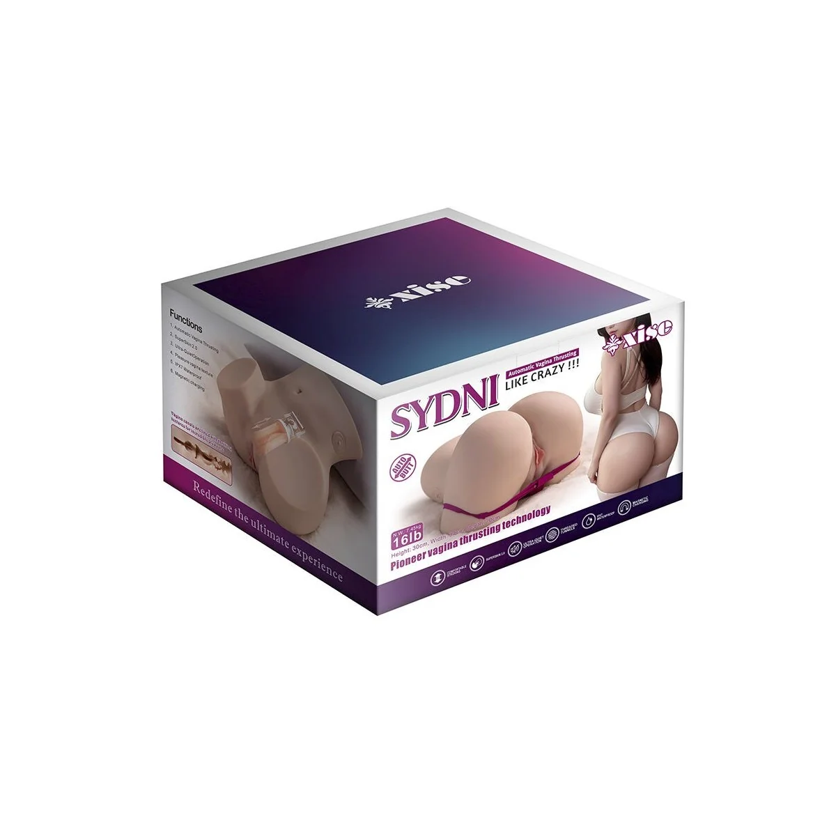 SYDNI REALISTISCHER MEHRFACHPOSITIONS-VAGINA-MASTURBATOR MIT STOSSFUNKTION VON XISE