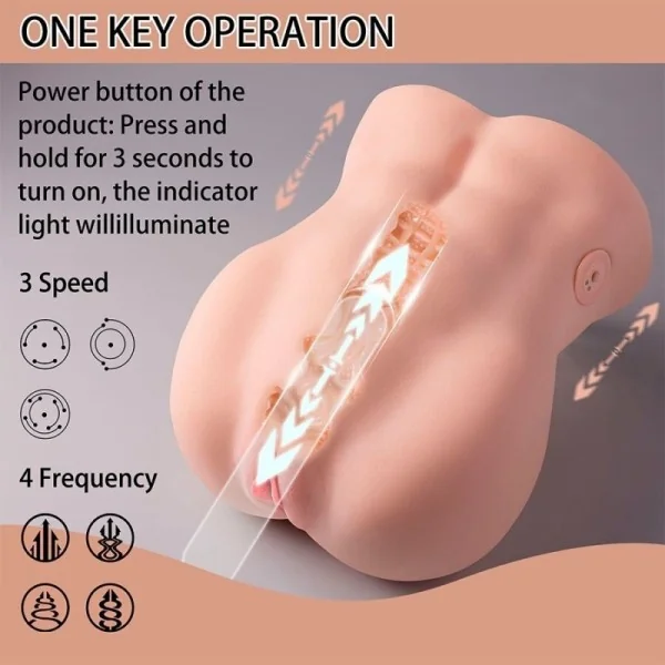 LYDIA MASTURBATOR FÜR DIE WEIBLICHE VAGINA MIT STOSSFUNKTION, 25 CM VON XISE