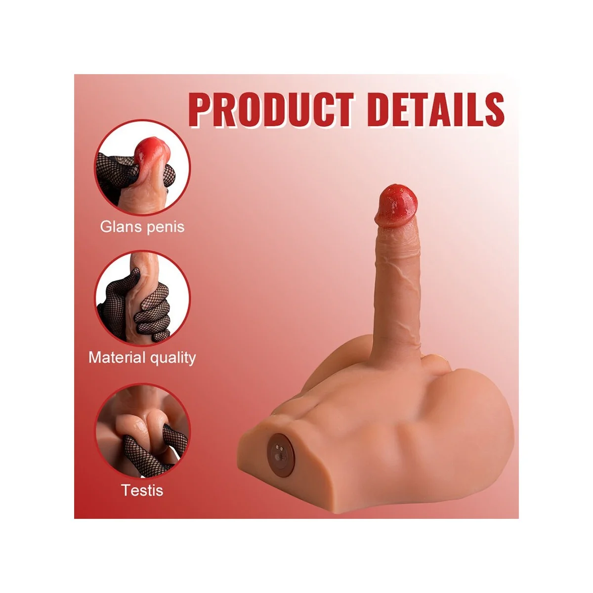 REALISTISCHER DILDO-MASTURBATOR MIT FRONTPOSITION UND STOSSFUNKTION, 17,5 CM VON XISE